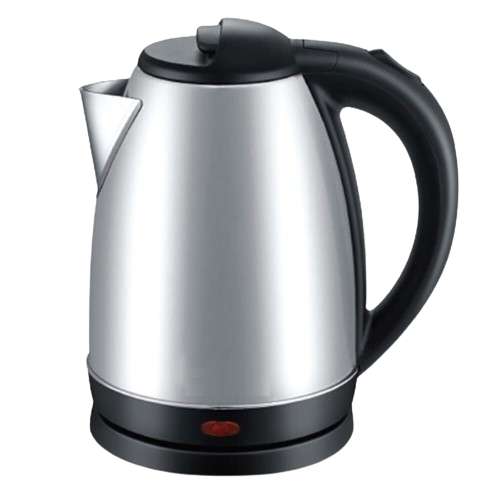 Stainless Steel Electric Kettle 1.8 Liter, Fast boiling, Easy to use, Easy lid opening, 1500 Watts, Precision Pouring, Silver and Black