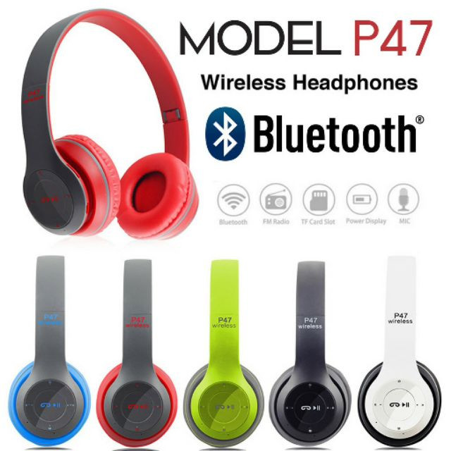 P47 Bluetooth 4.1 Headphone Wireless Headband Earphone Hands Free Music Headset With MF/TF