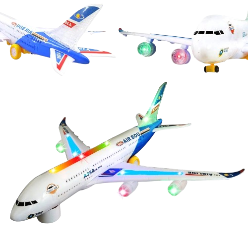 Plastic Airbus A380/787 Battery Operated Musics and Lights Aeroplane