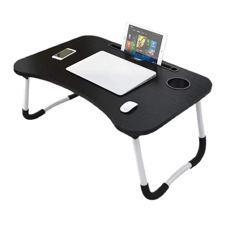 Foldable Laptop Table for Bed Portable Bed Desk for Laptop with Cup Holder, Laptop Desk Bed Trays for Working, Eating and Writing