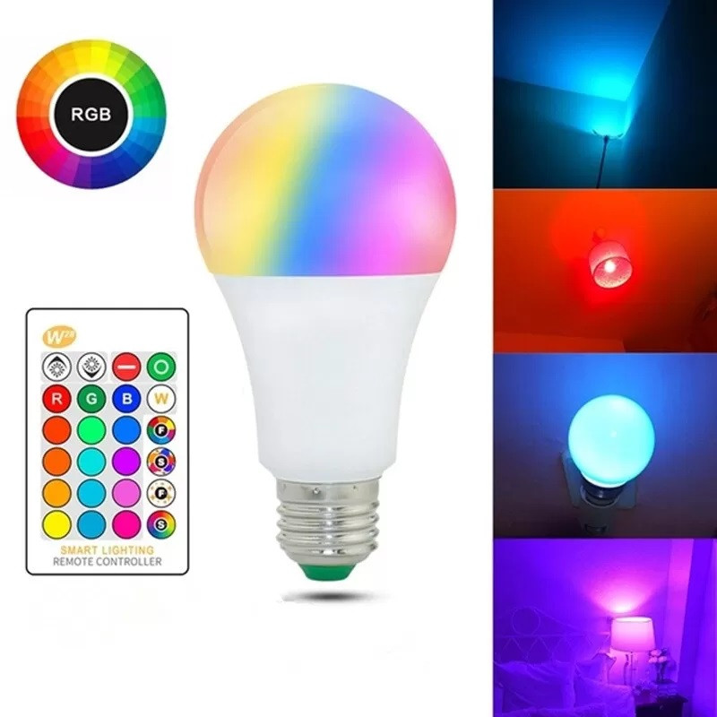 16 Color Changing B22 RGB LED Magic Light Bulb with Remote Controller