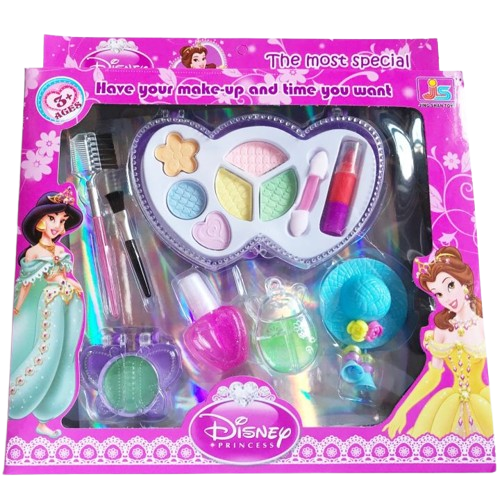 Disney Princess Kids Makeup Set Simulation Cosmetics Set Pretend Girls Makeup Toys Pink Non-toxic Plastic Make up Toys Play House Toys