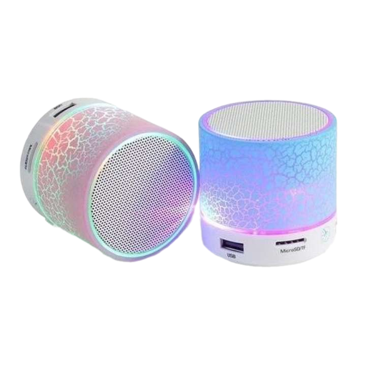 A9 LED Light Mini Bluetooth Speaker Memory Slot, USB & FM Radio