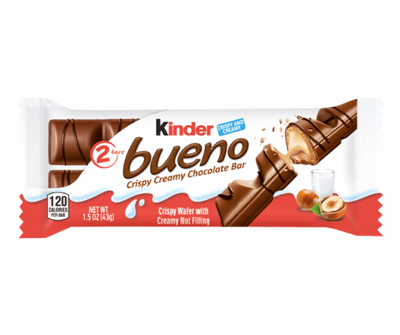 Kinder bueno 2 Bar Pack (Tasty Kinder Chocolate Hazelnut Cream Filled Ferrero Company)